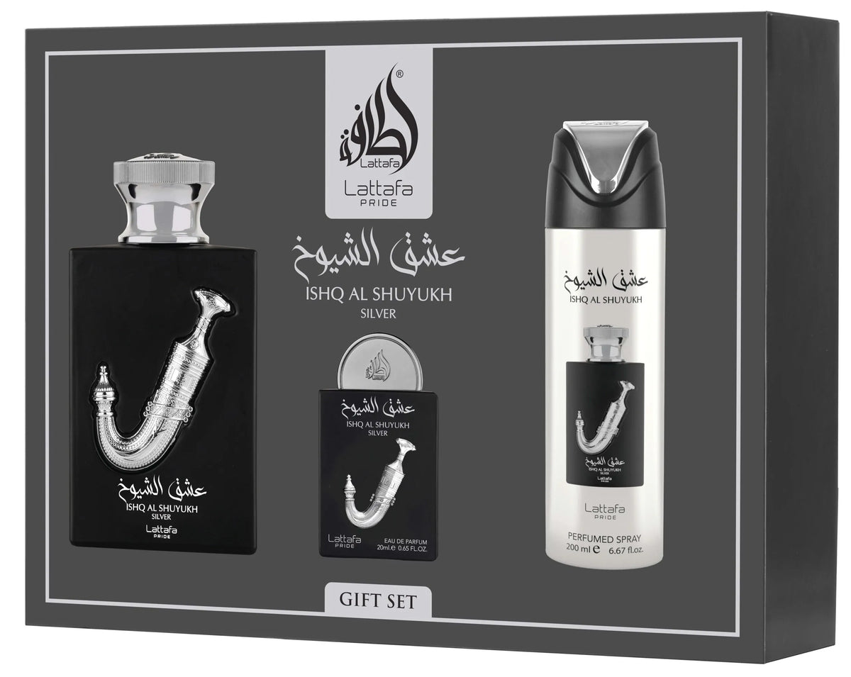 Ishq Al Shuyukh Silver Gift set -3pc