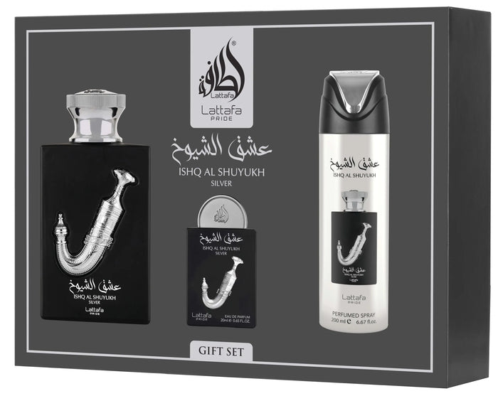 Ishq Al Shuyukh Silver Gift set -3pc